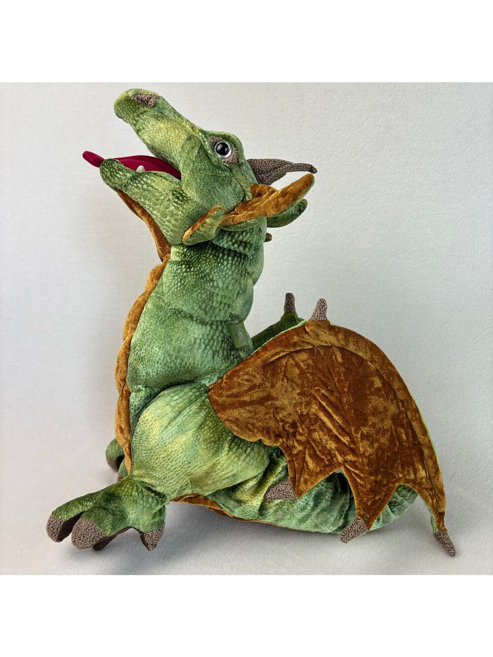 Folkmanis Wyvern Dragon Large Green Plush Hand Puppet #2812 Retired